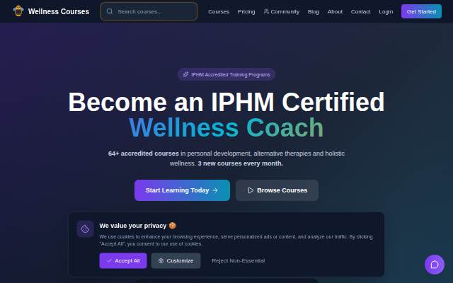 Wellness Courses storefront