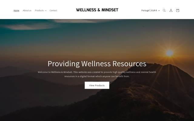 Wellness &amp; Mindset storefront
