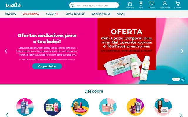 Os melhores produtos de saúde, bebé, cosmética e perfumes storefront