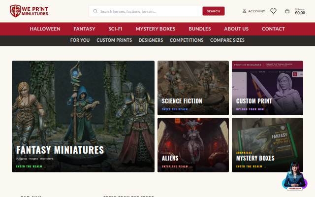 We Print Miniatures storefront