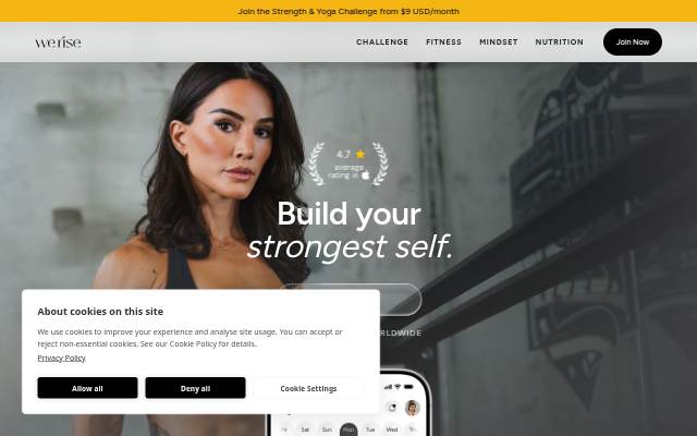 WeRise App storefront