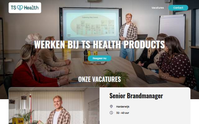 Vitrine de Werken bij TS Health Products