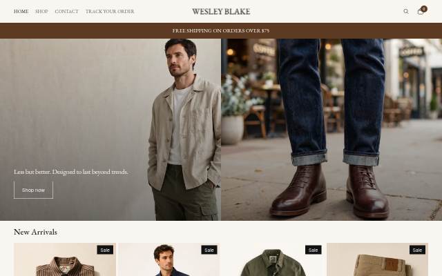 Wesley Blake storefront