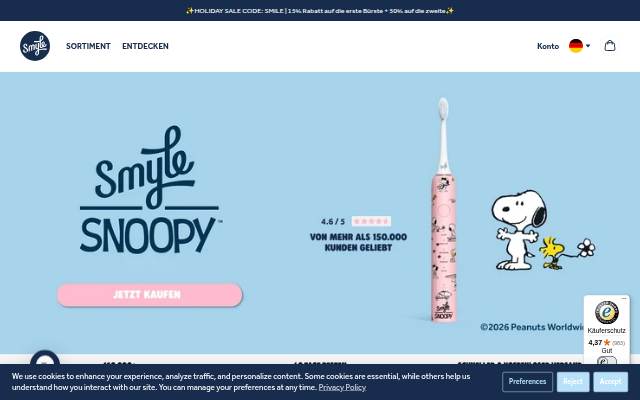 Startseite von Smyle