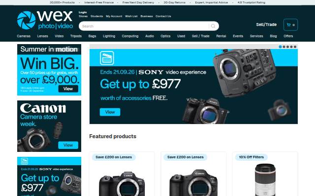 Wex Photo Video storefront