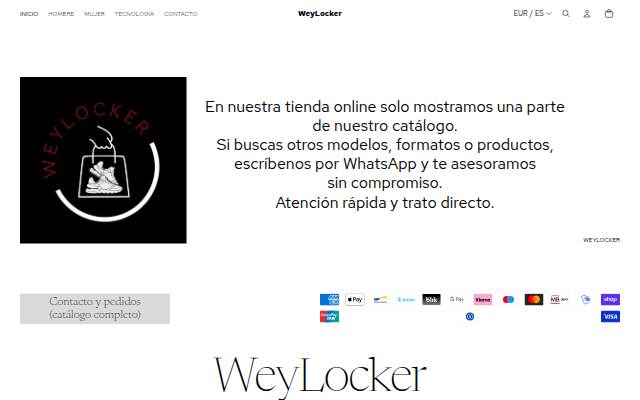Escaparate de WeyLocker
