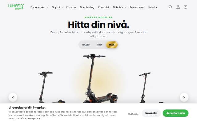 Wheelyshop storefront