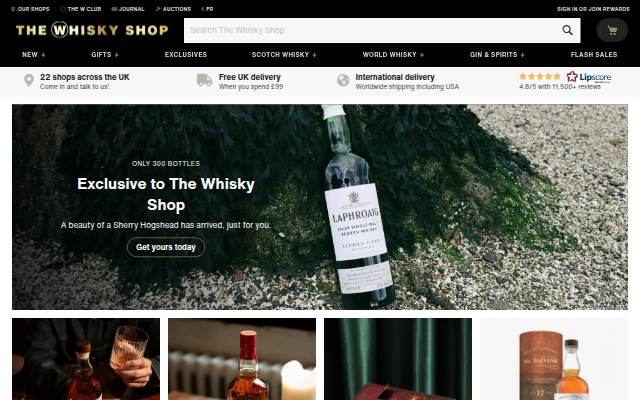 Montra da The Whisky Shop