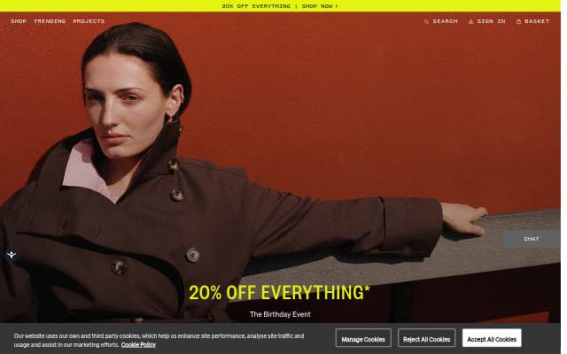 Whistles storefront