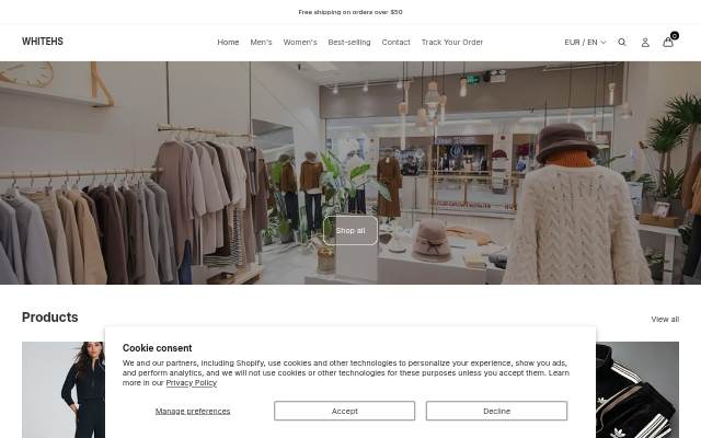 WHITEHS storefront