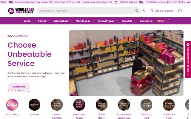 Wholesale Hair Colour Supplies storefront