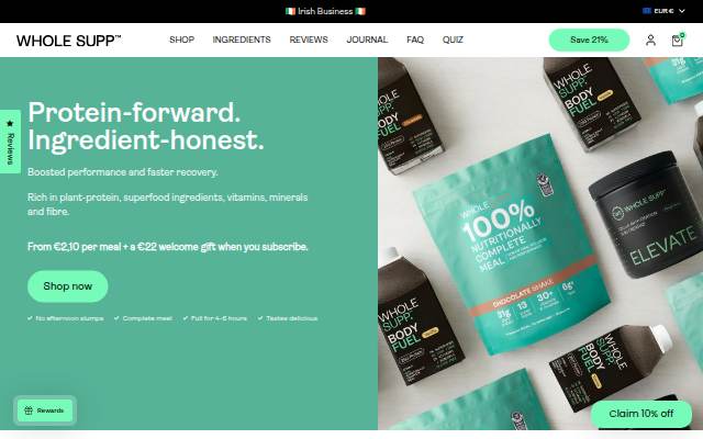 Whole Supp storefront