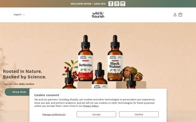 Wild &amp; Flourish storefront