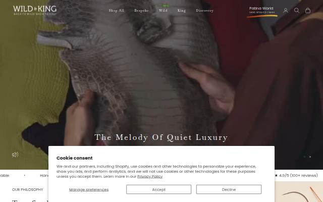Handcrafted Luxury Leather Wallets | Wild &amp; King storefront