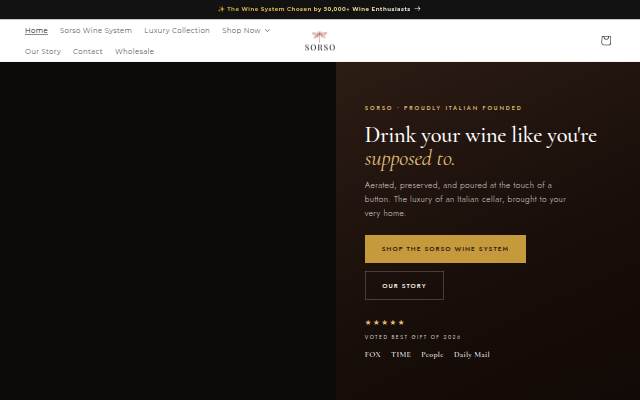 SorsoWine storefront