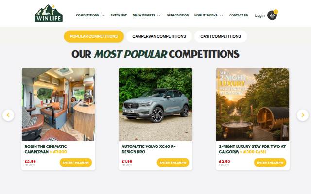 Win Life Competitions storefront