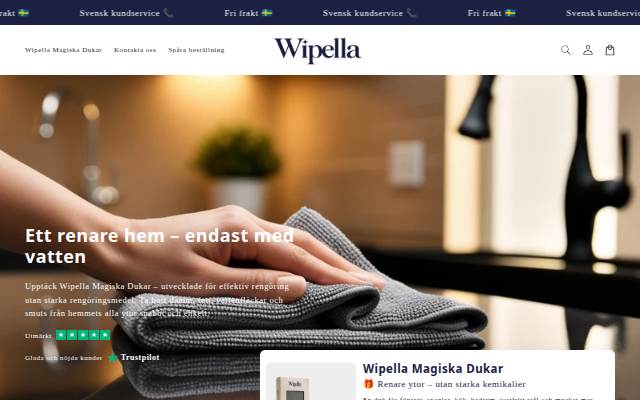 Startseite von Wipella Sverige