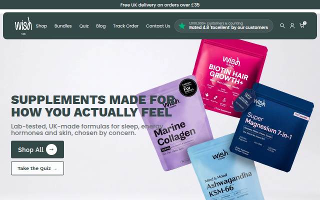 Startseite von Wish Fusion