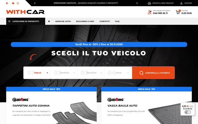 Withcar.it storefront