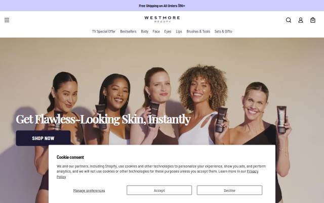 Startseite von Westmore Beauty