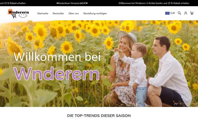 Wnderern storefront