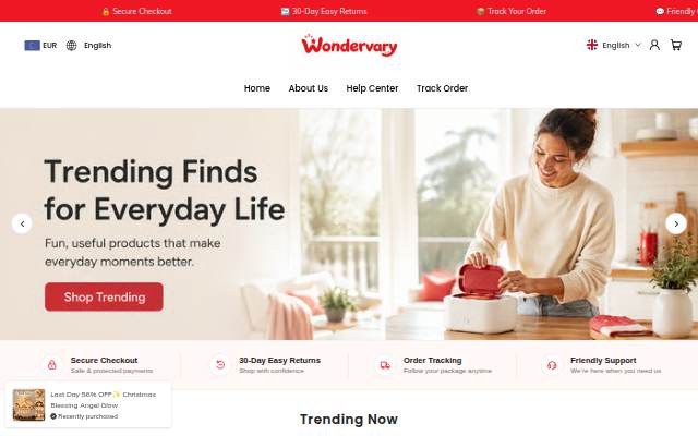 Wondervary storefront
