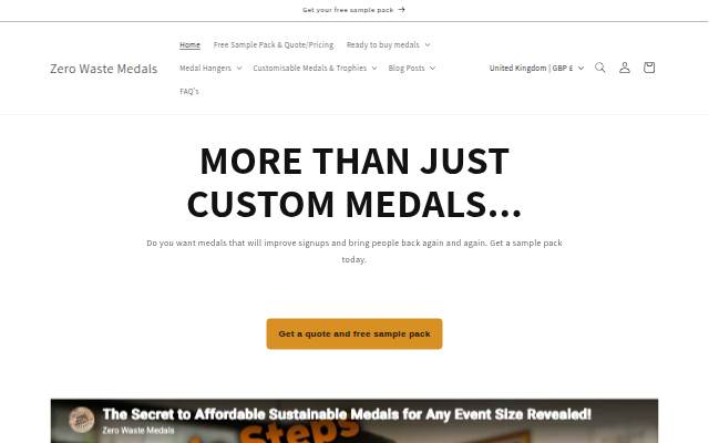 Zero Waste Medals storefront