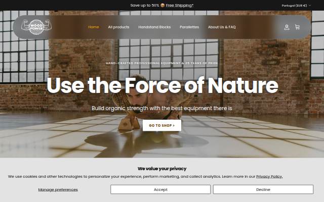 WoodPower storefront