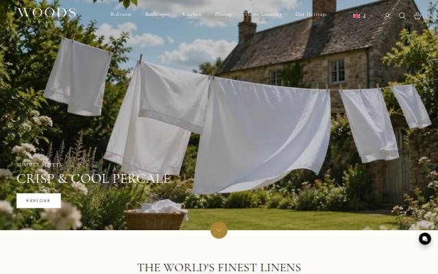 Vitrine de Woods Fine Linens
