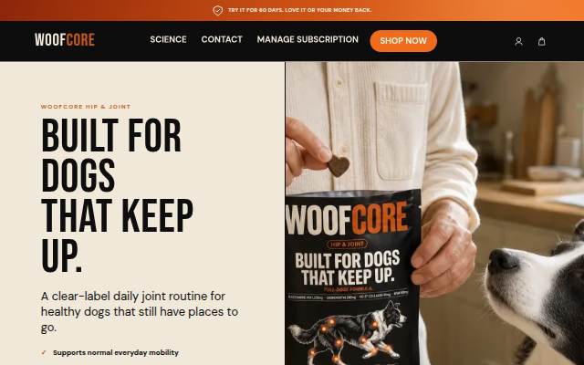 Startseite von WOOFCORE