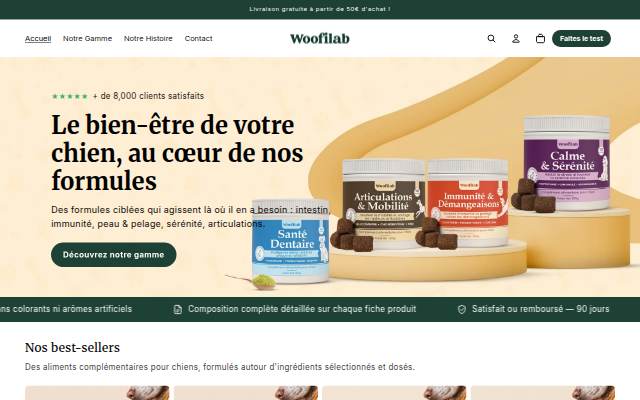 Woofilab storefront