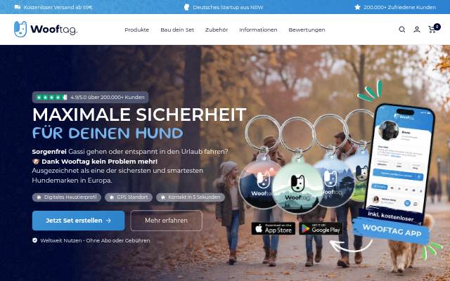 Startseite von Wooftag