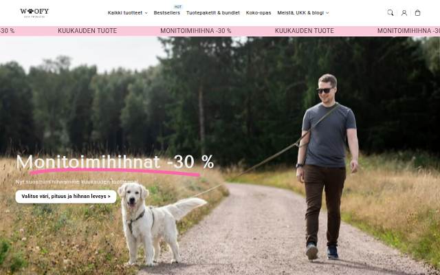 Woofy.fi storefront