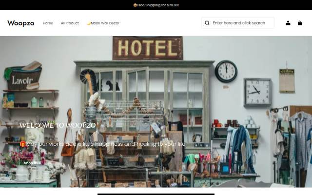 Woopzo storefront