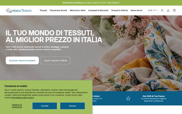 WorldTessuti storefront