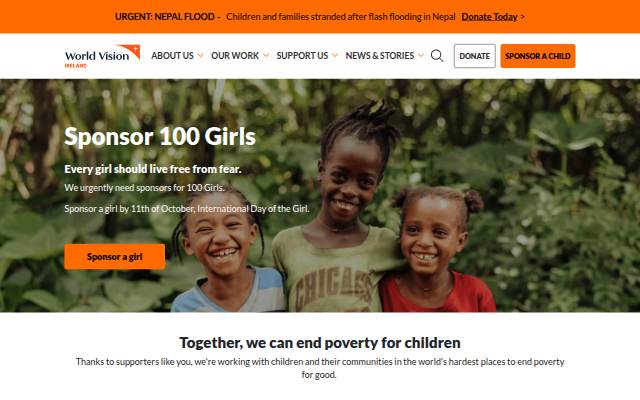 Donate to World Vision storefront