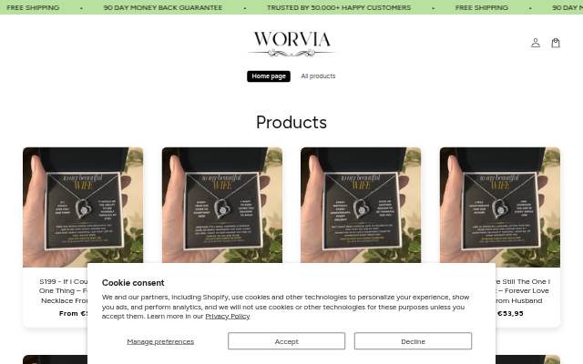 Worvia.shop storefront