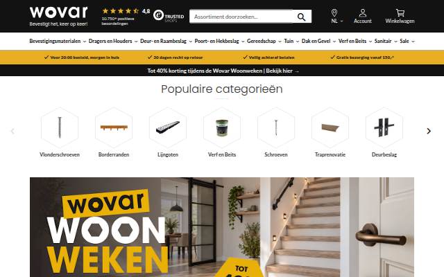 Startseite von Wovar.nl