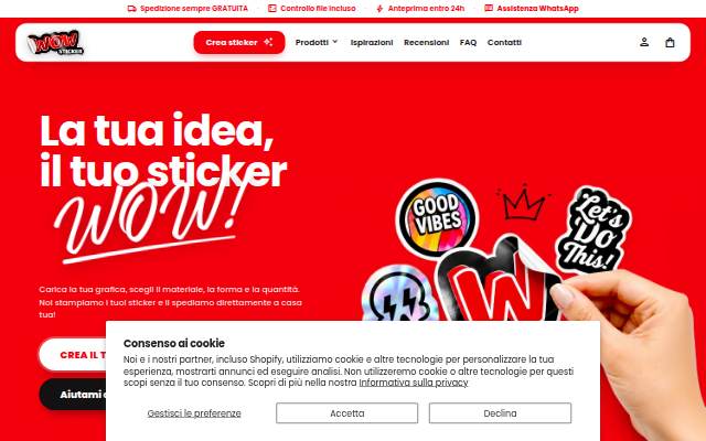 WowSticker storefront