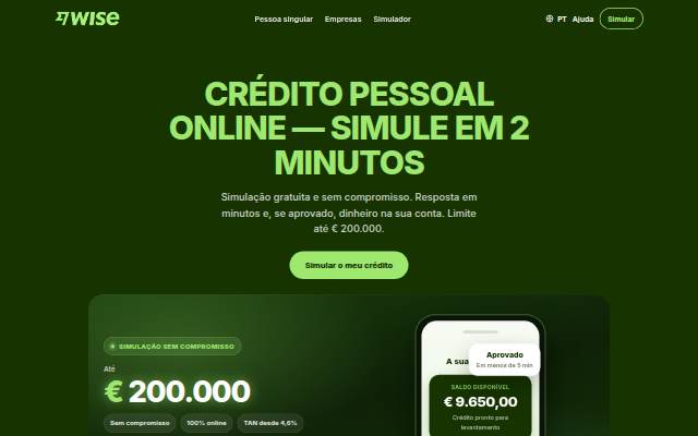 wise — Crédito pessoal em Portugal storefront