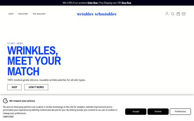Wrinkles Schminkles UK storefront