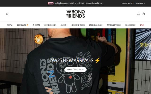 Startseite von WRONG FRIENDS