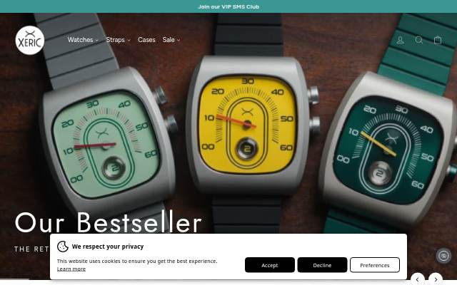 Xeric Watches storefront