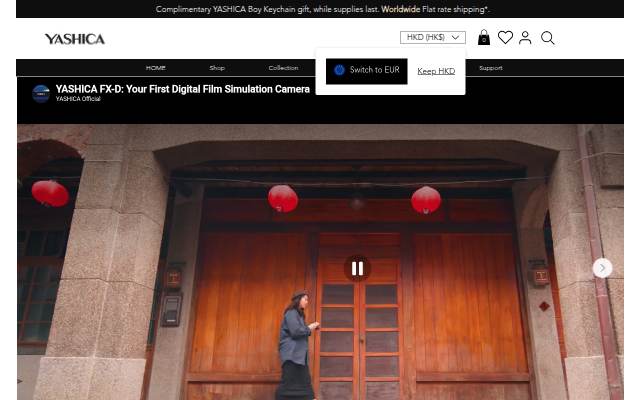 YASHICA storefront
