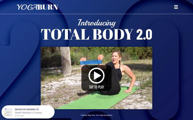 Yoga Burn Total Body 2.0 storefront