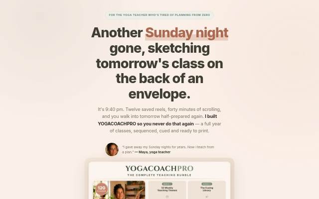 Yoga Coach Pro storefront
