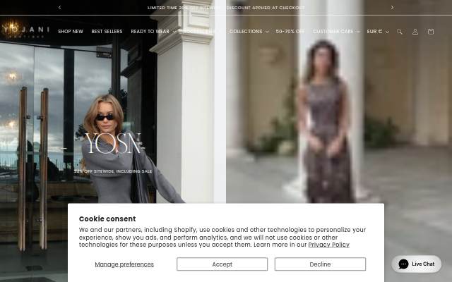 Yojani Boutique storefront