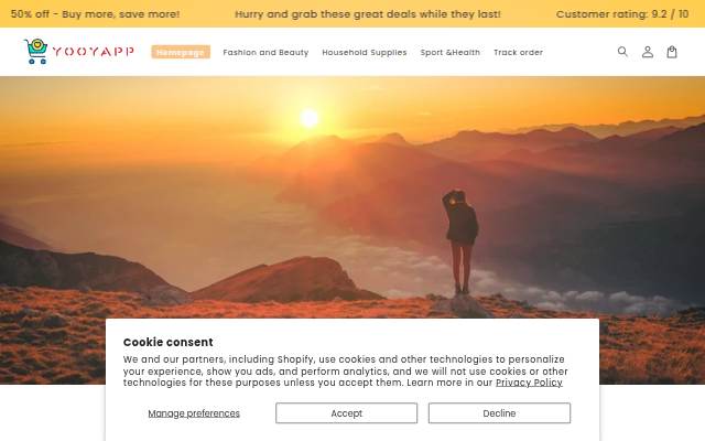 Montra da Yooyapp-Shop
