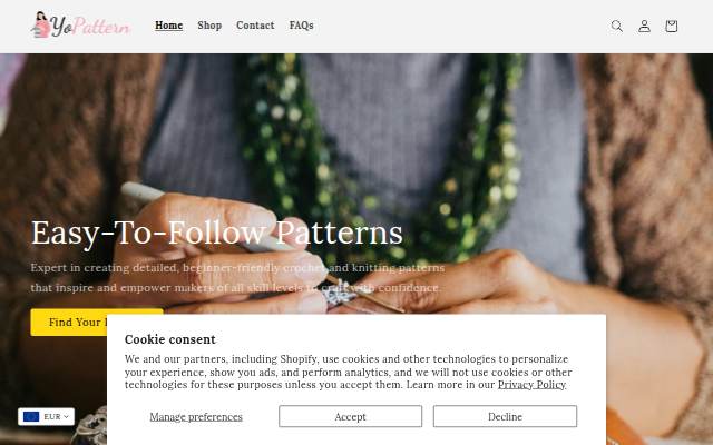 YoPattern™ storefront