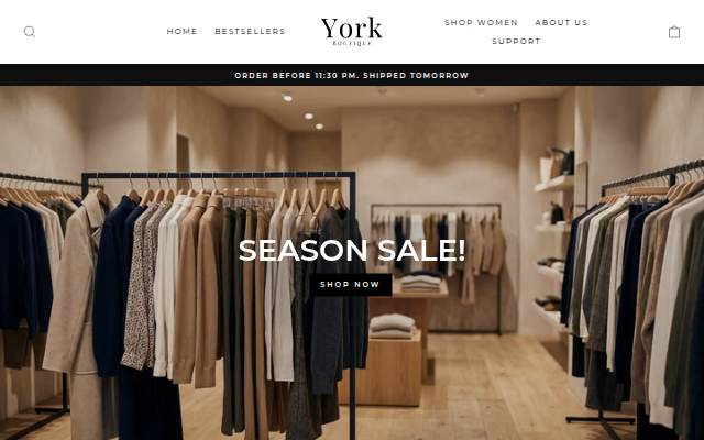 York Boutique storefront